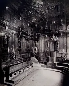 Archiginnasio, Bologna: the anatomy theatre, 19th century. Creator: Fotografia dell'Emilia