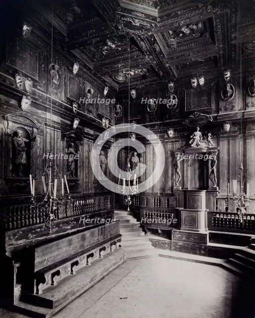 Archiginnasio, Bologna: the anatomy theatre, 19th century. Creator: Fotografia dell'Emilia.