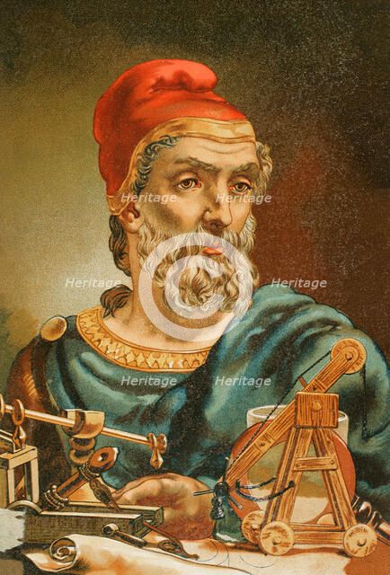 Archimedes, (287 BC - 212 BC), Ancient Greek mathematician and inventor, 1882.  Creator: Unknown.