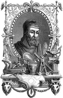 Archimedes (c287-212 BC), Ancient Greek mathematician and inventor, 1866