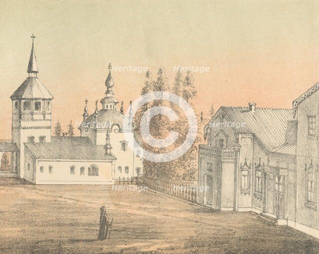 Archpriest's House and the Alekseevskii Monastery, 1871. Creators: M Kolosov, J Rogulin.