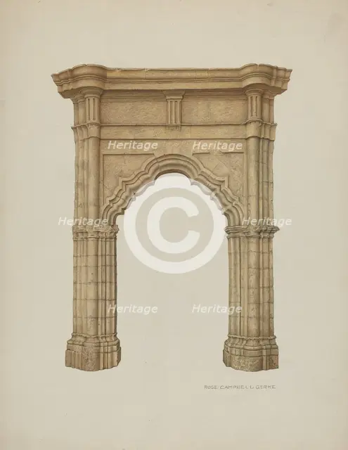 Archway, c. 1940. Creator: Rose Campbell-Gerke.