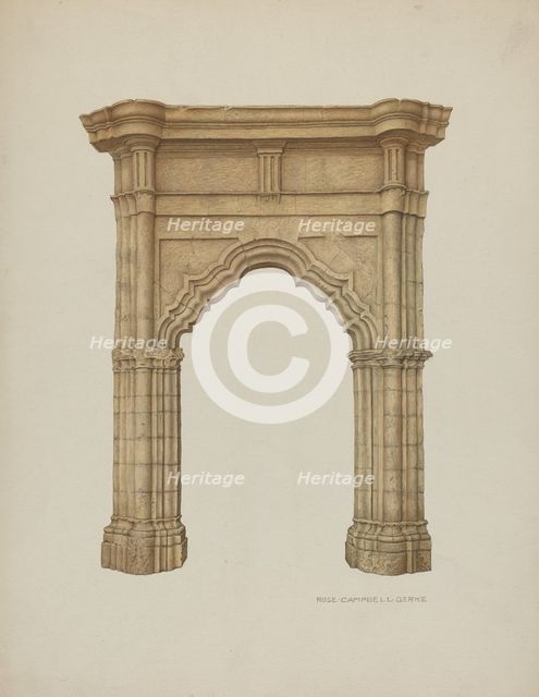 Archway, c. 1940. Creator: Rose Campbell-Gerke.