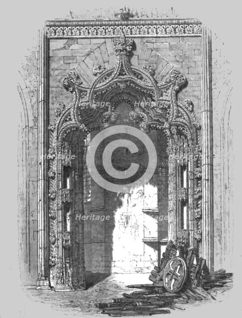 ''Archway in the Capella at Batalha; Excursions near Lisbon', 1875. Creator: Unknown.