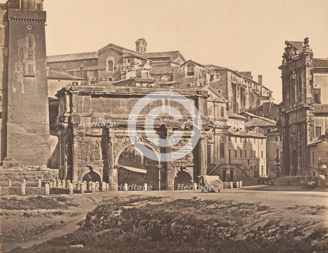 Arco di Settimio Severo, 1848-52. Creator: Eugène Constant.