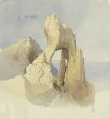 Arco Naturale on Capri, c1852. Creator: Carl Theodor Reiffenstein
