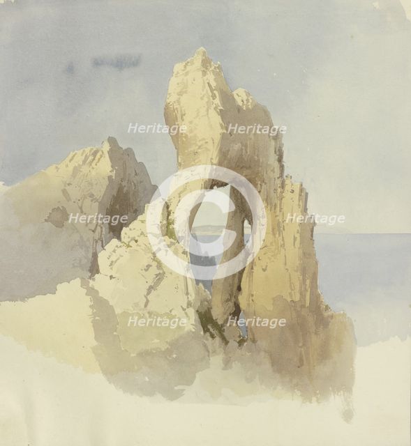 Arco Naturale on Capri, c1852. Creator: Carl Theodor Reiffenstein.