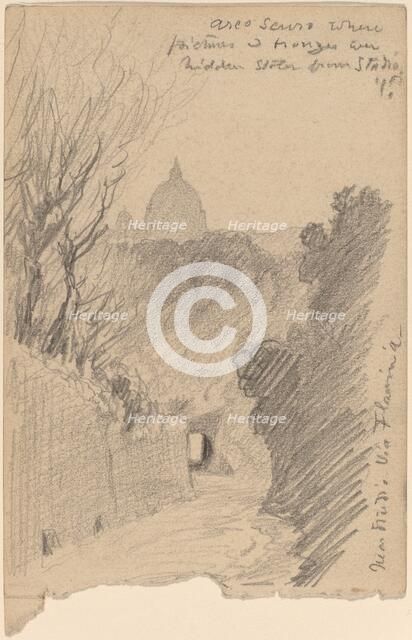 Arco Oscuro--Over the Via Fiaminia, c. 1890. Creator: Elihu Vedder.