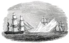 Arctic Expedition in Search of Sir John Franklin - First Iceberg Seen, June 3, 1850. Creator: Unknown