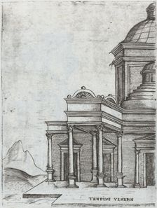 Arcus Lutii Septimii, from a Series of Prints depicting (reconstructed) Bui..., Plate ca. 1530-1550. Creator: Master GA