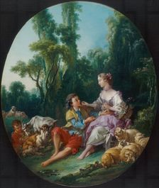 Are They Thinking about the Grape? (Pensent-ils au raisin?), 1747. Creator: Francois Boucher