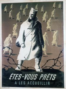 Are You Ready to Welcome Them? poster, c1946. Artist: Bernard Villemot