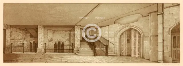 Area under Chamberlain's Court, Guildhall, City of London, 1886.Artist: William Griggs