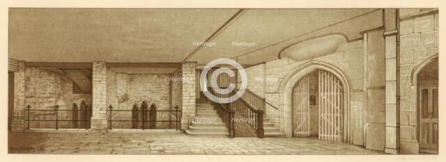 Area under Chamberlain's Court, Guildhall, City of London, 1886.Artist: William Griggs
