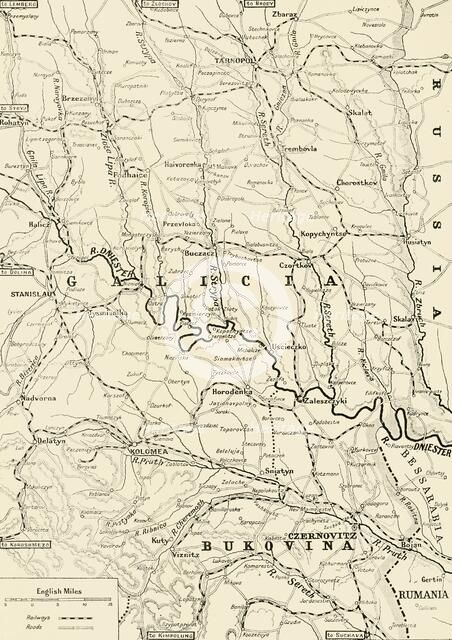'Area of the Russian Victories on the Strypa', 1916. Creator: Unknown.