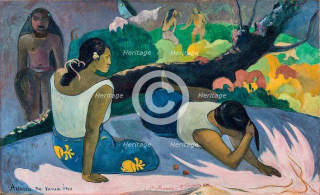 Arearea no Varua ino (Words of the Devil or Reclining Tahitian Women).