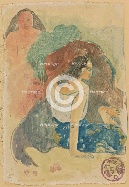 Arearea no Varua Ino (Words of the Devil) [recto], 1894. Creator: Paul Gauguin.