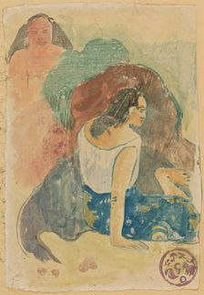 Arearea no Varua Ino (Words of the Devil) [recto], 1894. Creator: Paul Gauguin