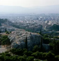 Areopagus Hill seen from the Acropolis, Athens, c20th century. Artist: CM Dixon