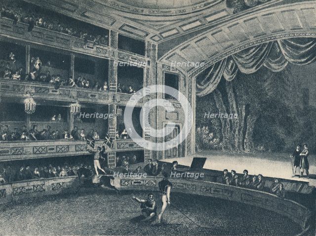 'Arena of Astley's Amphitheatre, Westminster Bridge Road', 1942. Artist: Unknown.