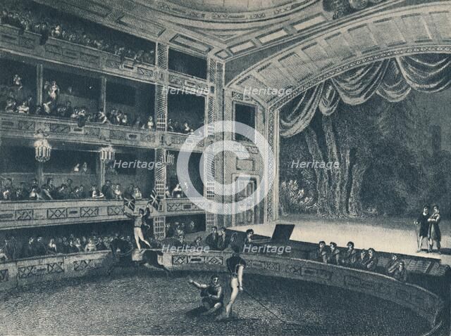 'Arena of Astley's Amphitheatre, Westminster Bridge Road', 1942. Artist: Unknown.