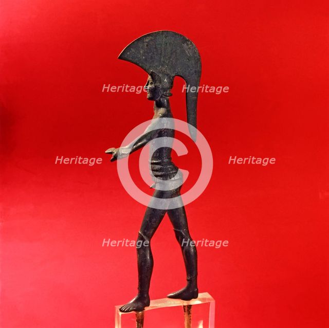 Ares, god of war, son of Zeus and Hera, bronze statue.