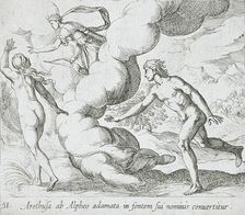 Arethusa Chased by Alpheus, published 1606. Creators: Antonio Tempesta, Wilhelm Janson