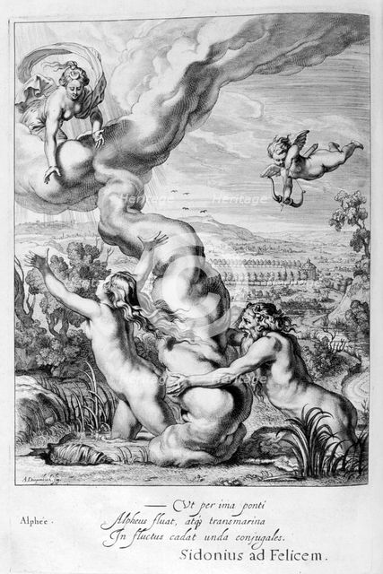 'Arethusa Pursued by Alpheus and Turned into a Fountain', 1655. Creator: Unknown.