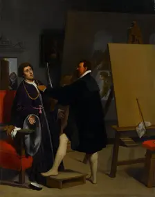 Aretino in the Studio of Tintoretto, 1848. Creator: Jean-Auguste-Dominique Ingres