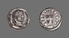 Argenteus (Coin) Portraying Emperor Diocletian, 300, issued by Diocletian or Maximianus. Creator: Unknown