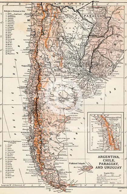 'Argentina, Chile, Paraguay and Uruguay'. Artist: Unknown.