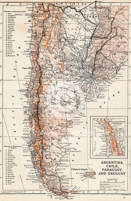 'Argentina, Chile, Paraguay and Uruguay'. Artist: Unknown.
