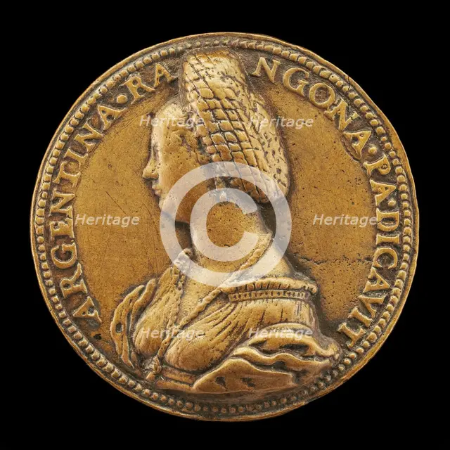 Argentina Pallavicini, died 1550, Wife of Guido Rangoni, Poetess and Botanist. Creator: Antonio Vicentino.