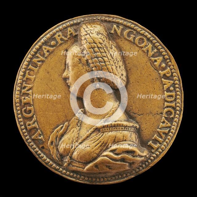 Argentina Pallavicini, died 1550, Wife of Guido Rangoni, Poetess and Botanist. Creator: Antonio Vicentino.