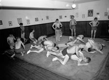 Argos, the wrestling Club of Landskrona, Sweden, in training, 1954 Creator: Unknown