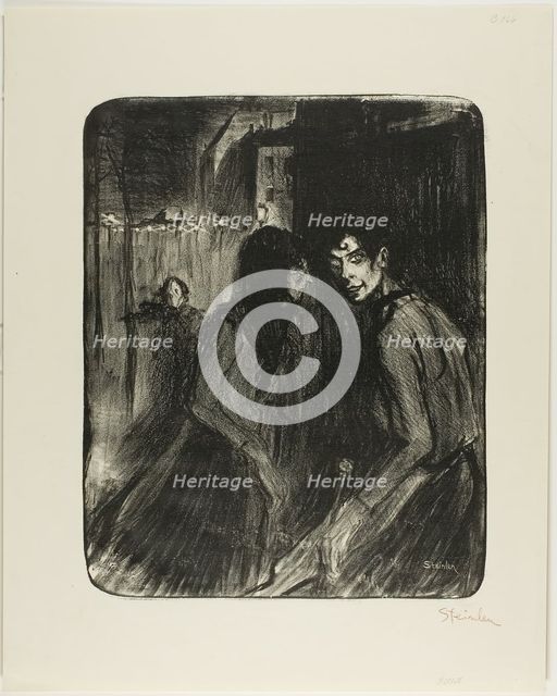 Arguing Prostitutes, 1895. Creator: Theophile Alexandre Steinlen.