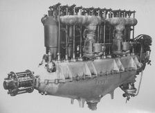 Argus As III (O) aircraft engine, produced under license by Opel during WW1, induction side, 1919. Creator: Air Ministry