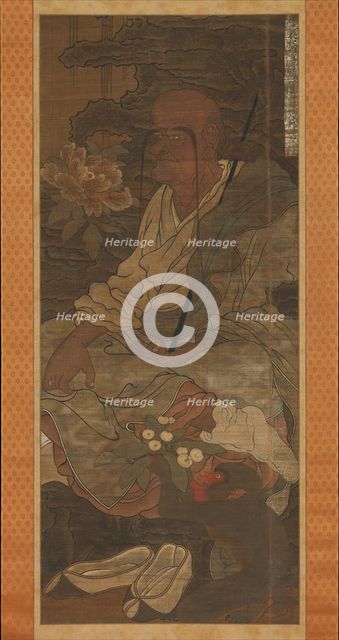 Arhat from a series of sixteen Arhats, 14th century. Creator: Unknown.
