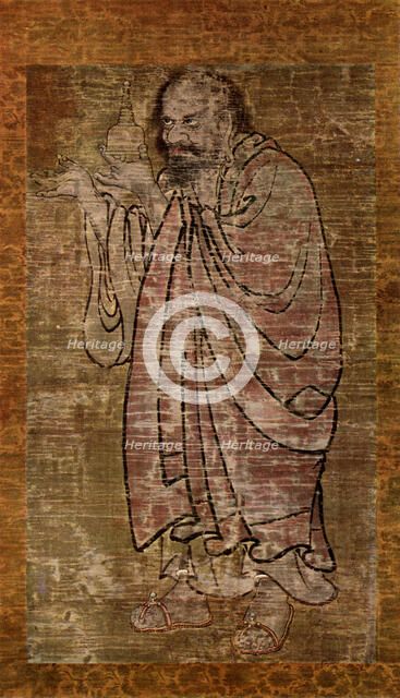 Arhat holding a reliquary, China, Song dynasty, c960-1279 (1925). Artist: Unknown