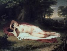 Ariadne Asleep on the Island of Naxos 1809-1814. Artist: John Vanderlyn