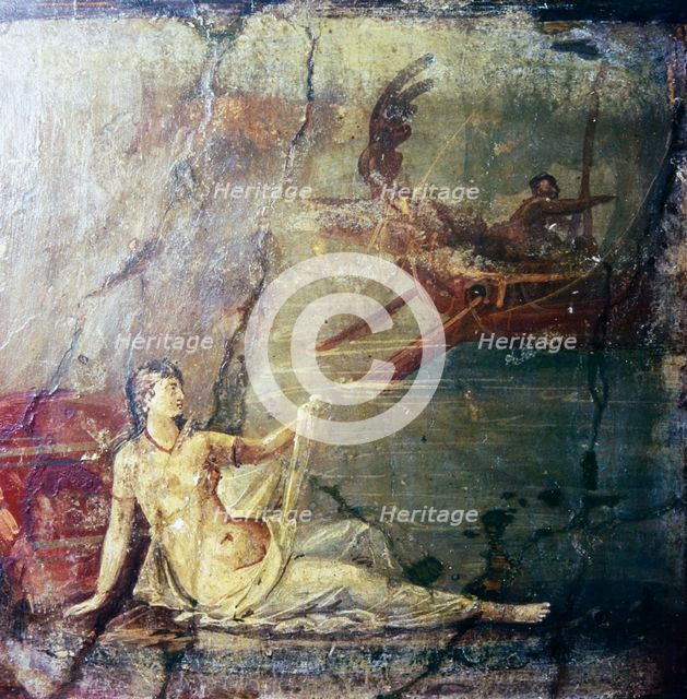 Ariadne Deserted by Theseus, Roman wall painting from Herculaneum, 1st century. Artist: Unknown.