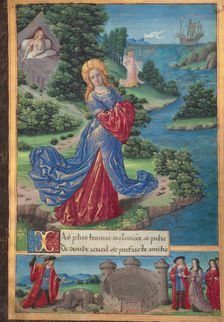Ariadne Discovers Theseus's Departure ; Ovid, Excerpts from Heroides, about 1493. Creator: Master of the Chronique Scandaleuse
