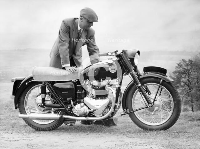 Ariel 650cc Huntmaster Twin motorbike, 1956. Artist: Unknown