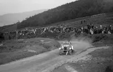 Ariel open 2-seater of AE Rollason competing in the Caerphilly Hillclimb, Wales, 1923. Artist: Bill Brunell