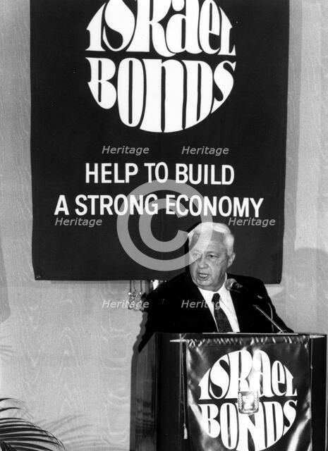 Ariel Sharon, Israeli Prime Minister. Artist: Unknown