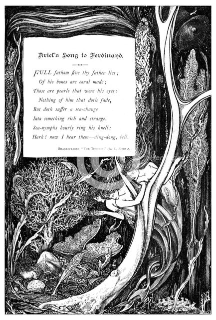 Ariel's song to Ferdinand, 1895. Artist: Unknown