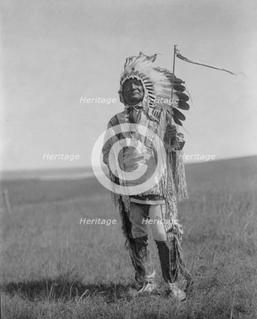 Arikara chief, c1908. Creator: Edward Sheriff Curtis.