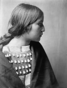 Arikara girl, c1908. Creator: Edward Sheriff Curtis