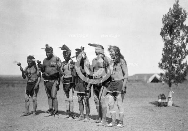 Arikara medicine ceremony-the Bears, c1908. Creator: Edward Sheriff Curtis.