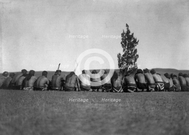 Arikara medicine fraternity-The prayer, c1908. Creator: Edward Sheriff Curtis.